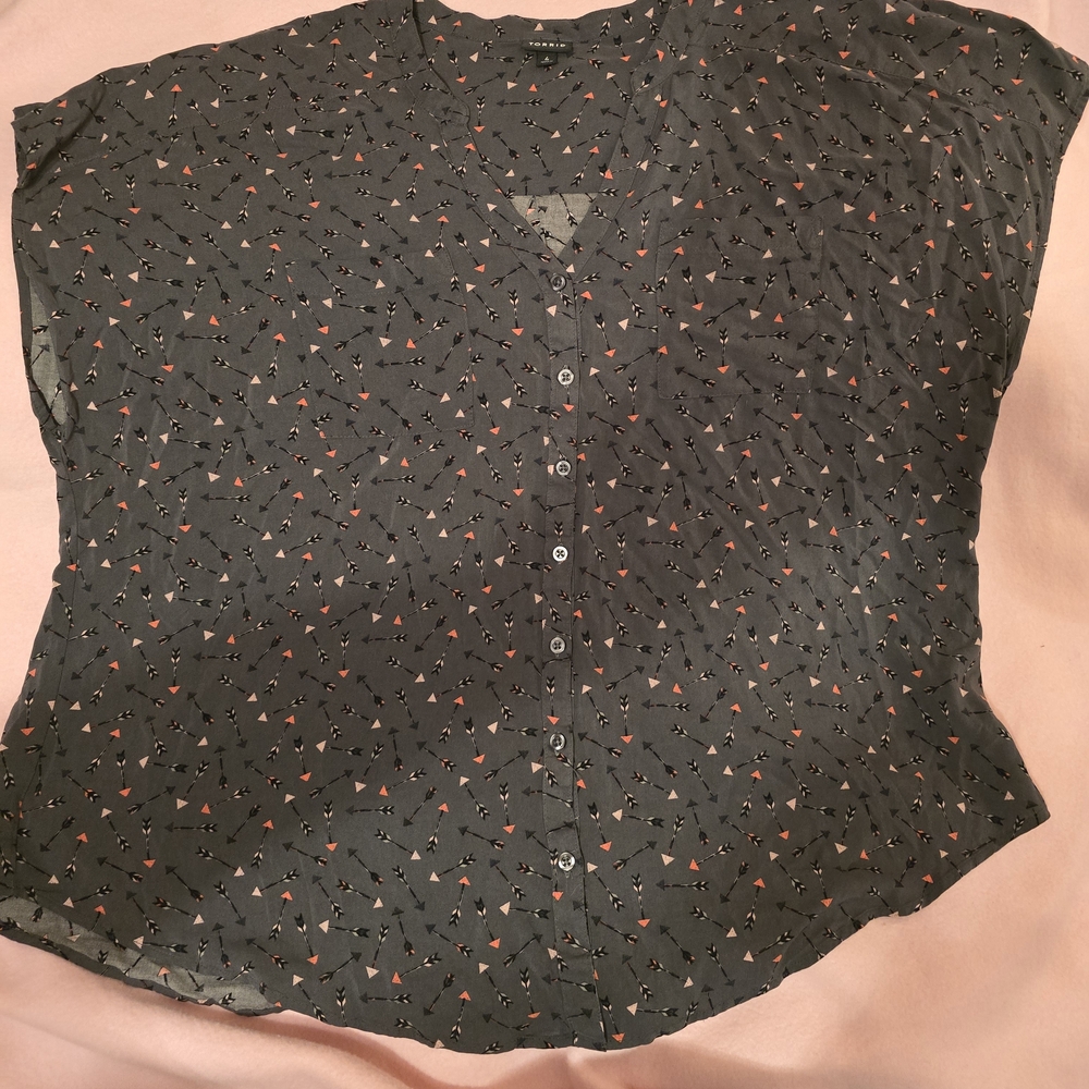 Torrid Black Button-Up Top